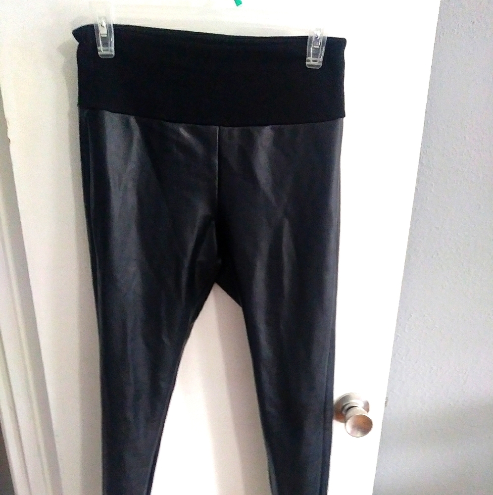 Spanx liquid leather leggins